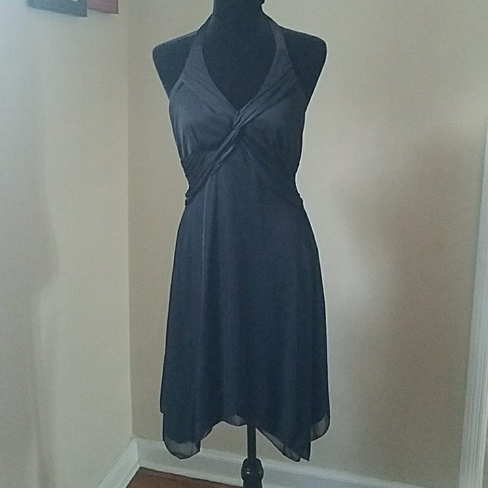 Black halter dress